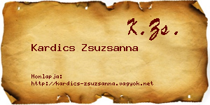 Kardics Zsuzsanna névjegykártya