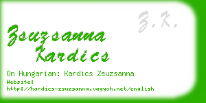 zsuzsanna kardics business card